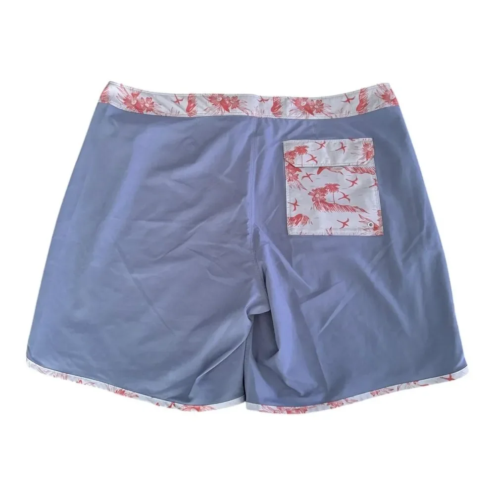 Patagonia Hydropeak Scallop‎ Boardshorts Mens 40 Blue Floral Quick Dry Swim